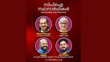 Lok Sabha Elections 2024: CPI Announces Candidates List for LS Polls in Kerala; Check Complete List